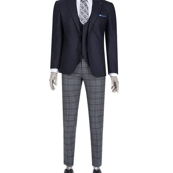 TWEEN Navy and Grey Suit (Slim Fit) - Picture 8 of 8